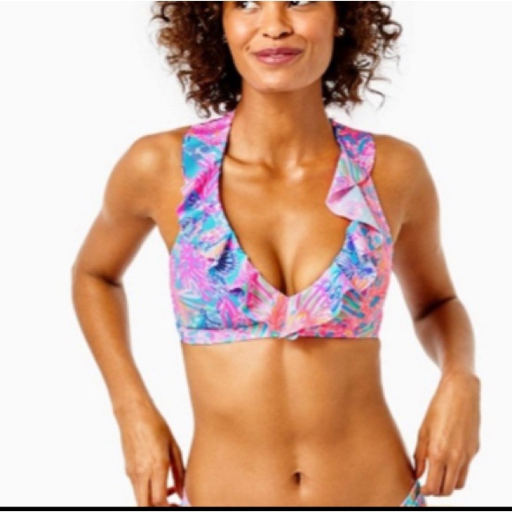 Lilly Pulitzer Kasme Bikini Top Sz 12 Splendor in the Sand BIKINI TOP ONLY